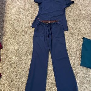 COPY - HeartSoul size X-small navy scrub set